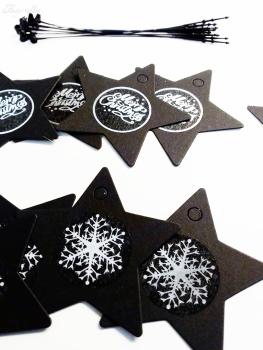 10 Geschenkanhänger Stern Set